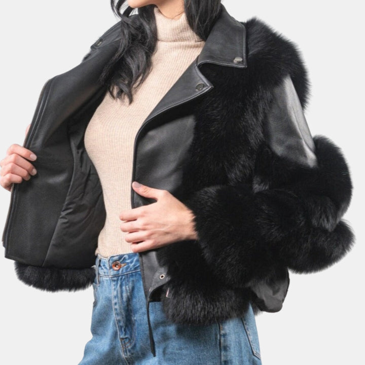 Wrenfell | Warm Leather Fur Jacket
