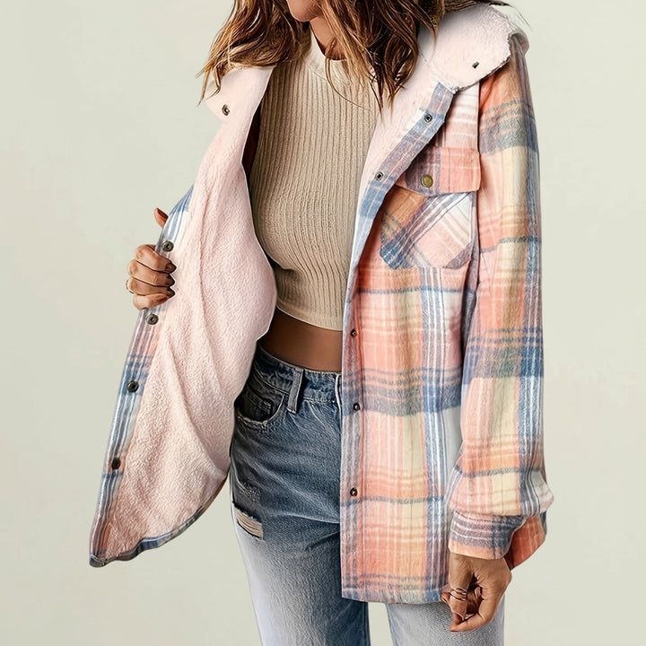 Alderby | Cosy Checked Zip Jacket