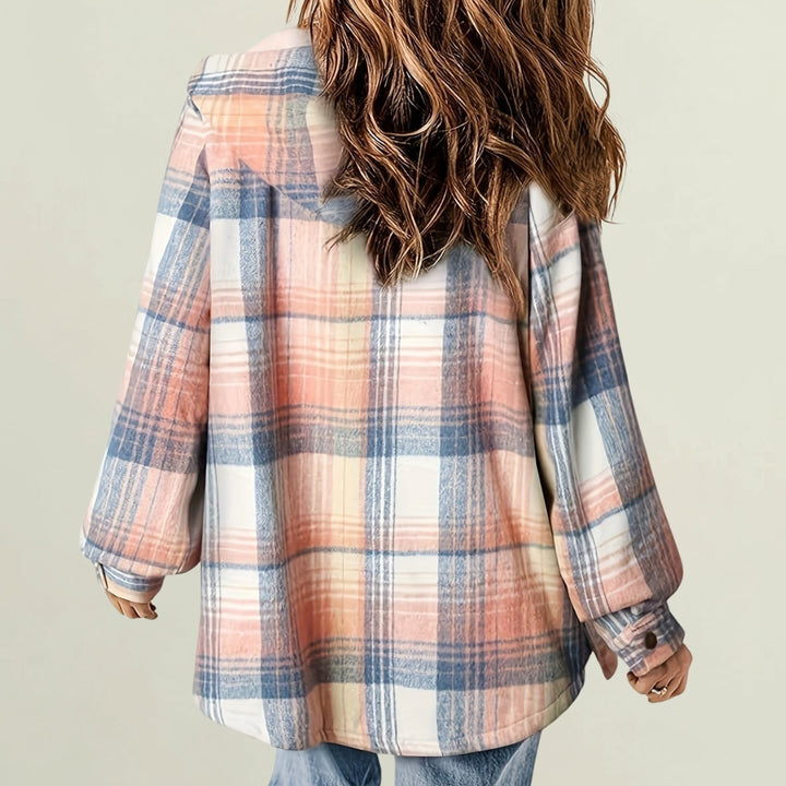 Alderby | Cosy Checked Zip Jacket