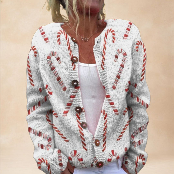 Harriet | Festive Candy Cardigan