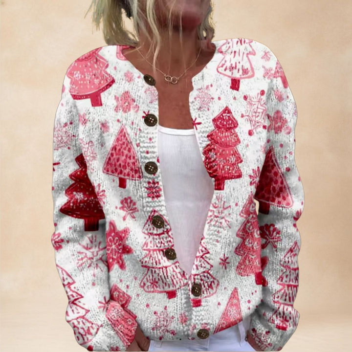 Rosalie | Pink Festive Cardigan