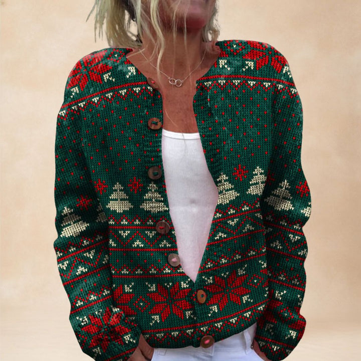 Edith | Festive Tree Cardigan