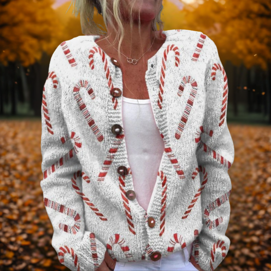 Harriet | Festive Candy Cardigan