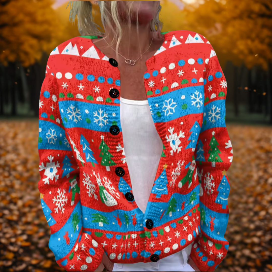 Elsie | Festive Candy Cardigan