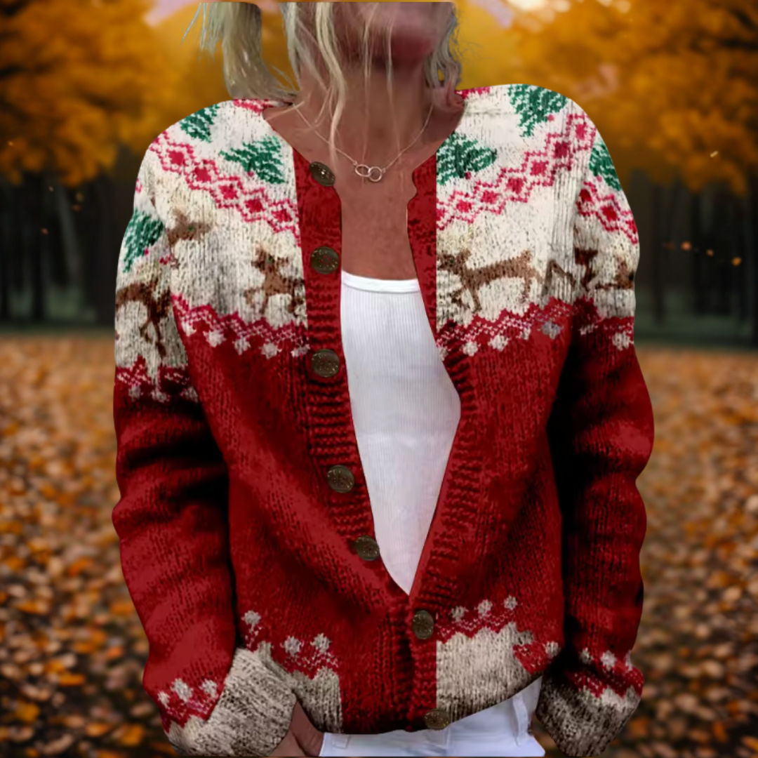 Evelyn | Reindeer Cardigan