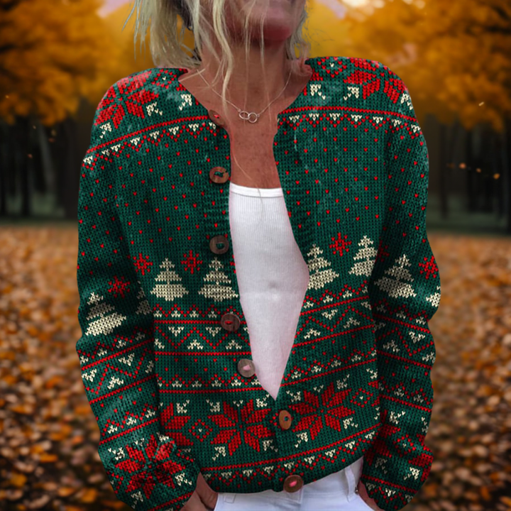 Edith | Festive Tree Cardigan